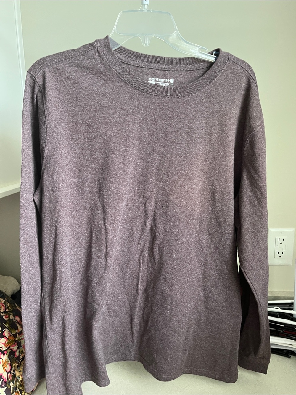 Carhartt Loose Fit Long Sleeve Tee in Heathered Mauve